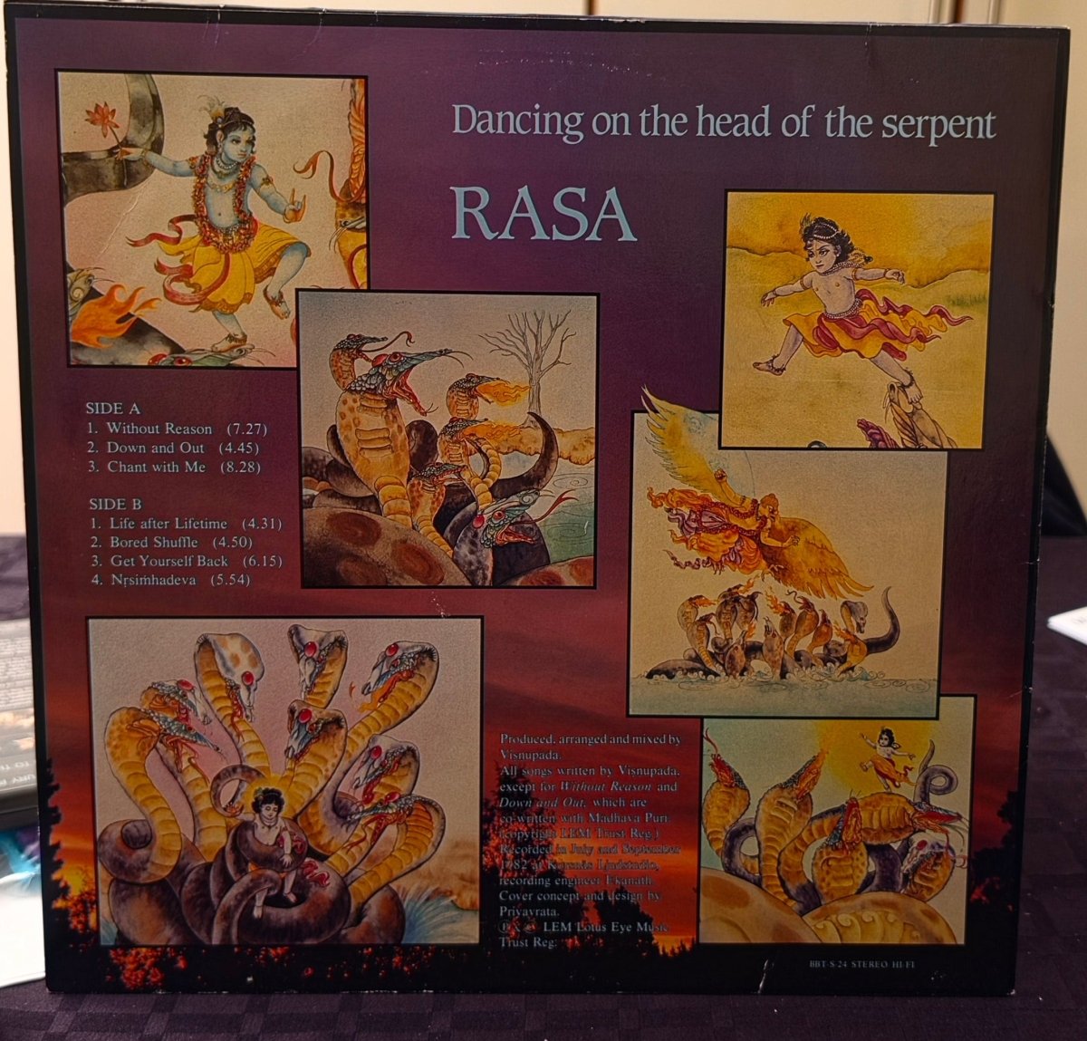 Rasa – Dancing On The Head Of The Serpent LP BBT (M=VG+) - BØR BØRSONS BRUKTHANDEL