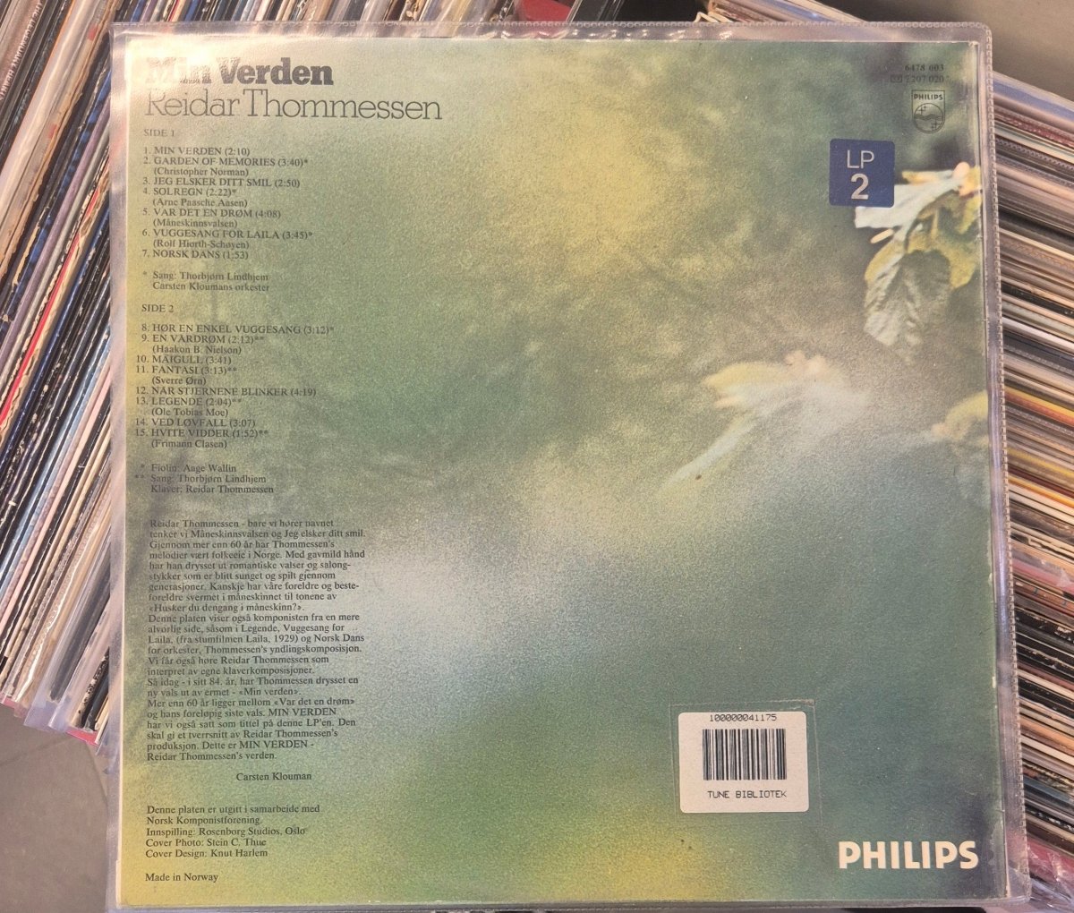 Reidar Thommessen - Min Verden (Vinyl LP, 1973) - BØR BØRSONS BRUKTHANDEL