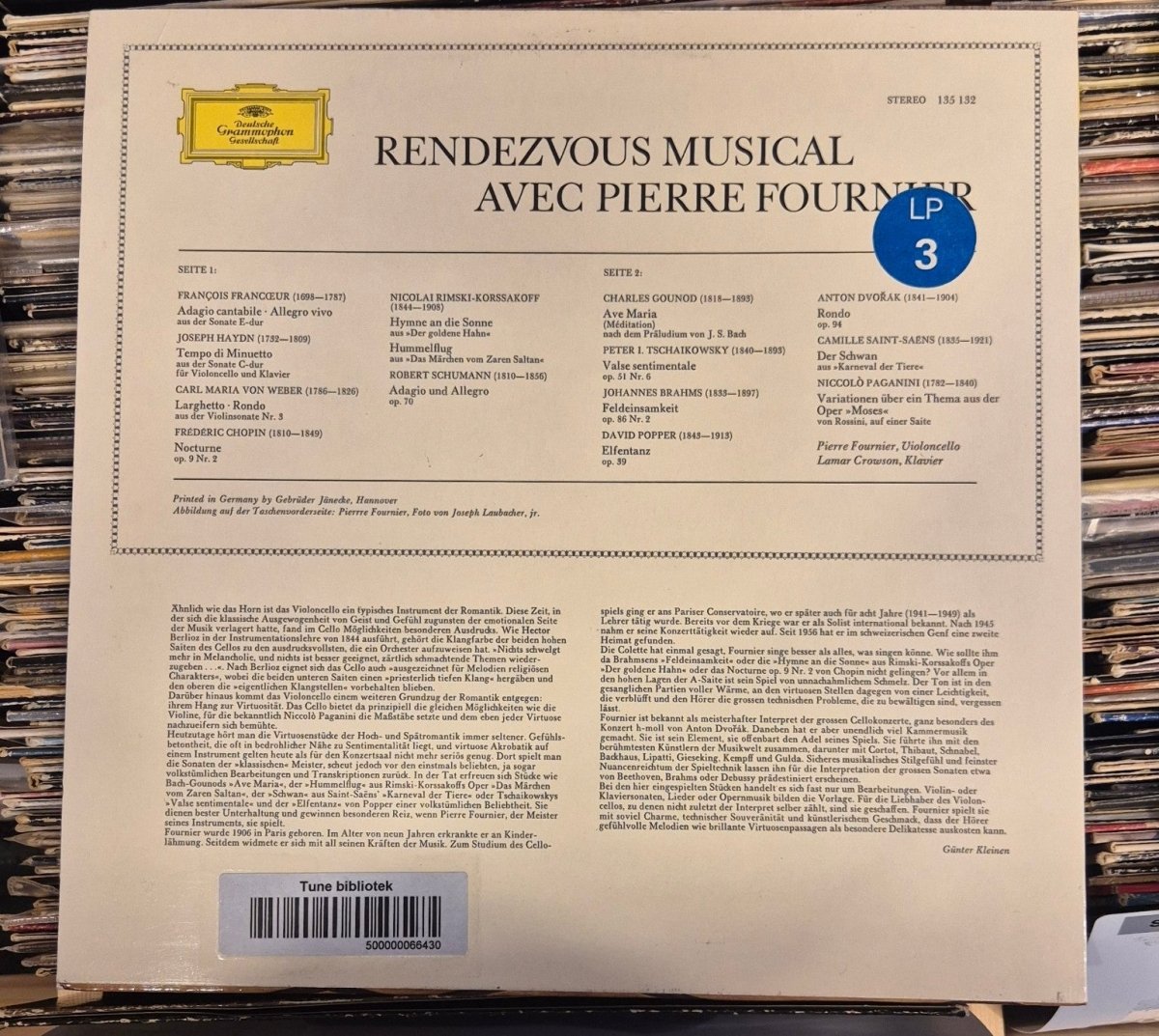 Rendezvous Musical avec Pierre Fournier (M=NM) - BØR BØRSONS BRUKTHANDEL