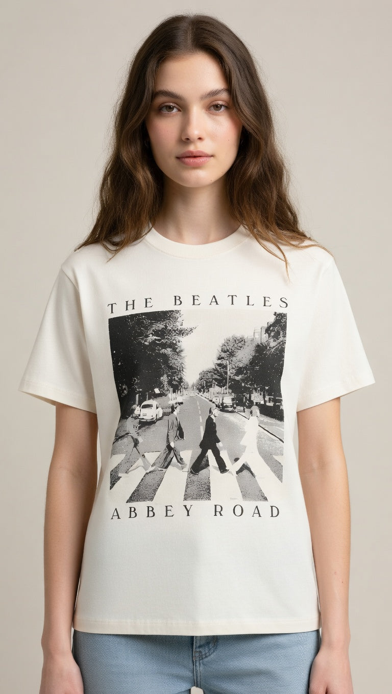 The Beatles Abbey Road T-skjorte (Hvit/Off-white)