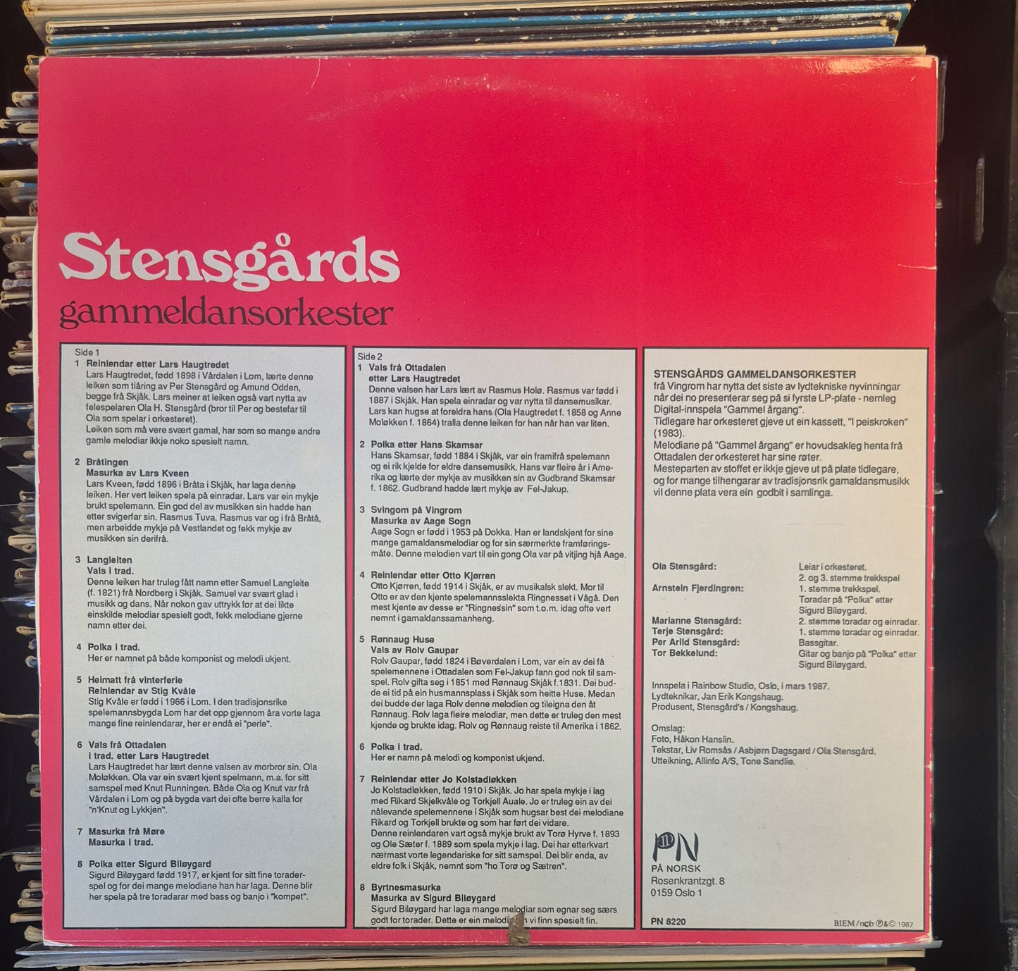 Stensgårds Gammeldansorkester – Gammel Årgang (LP, 1987)