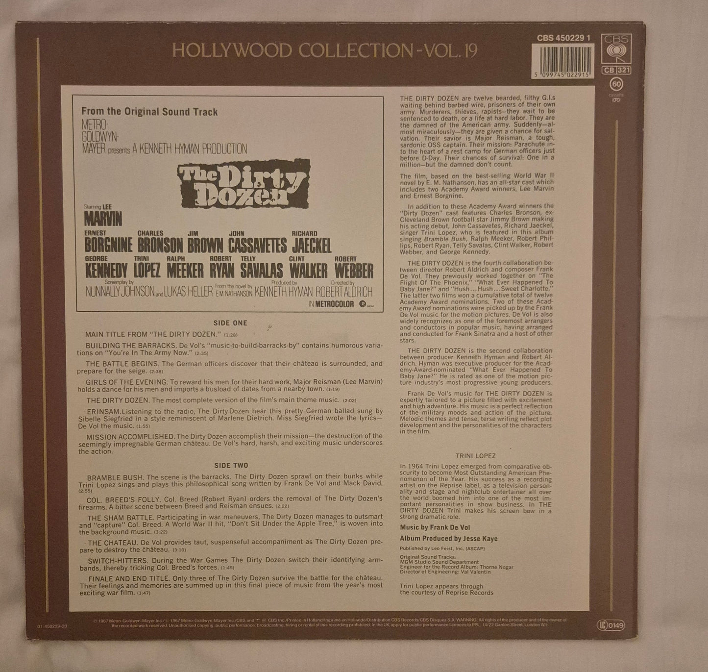 Frank De Vol - Hollywood Collection Vol.19: The Dirty Dozen (LP, 1987)