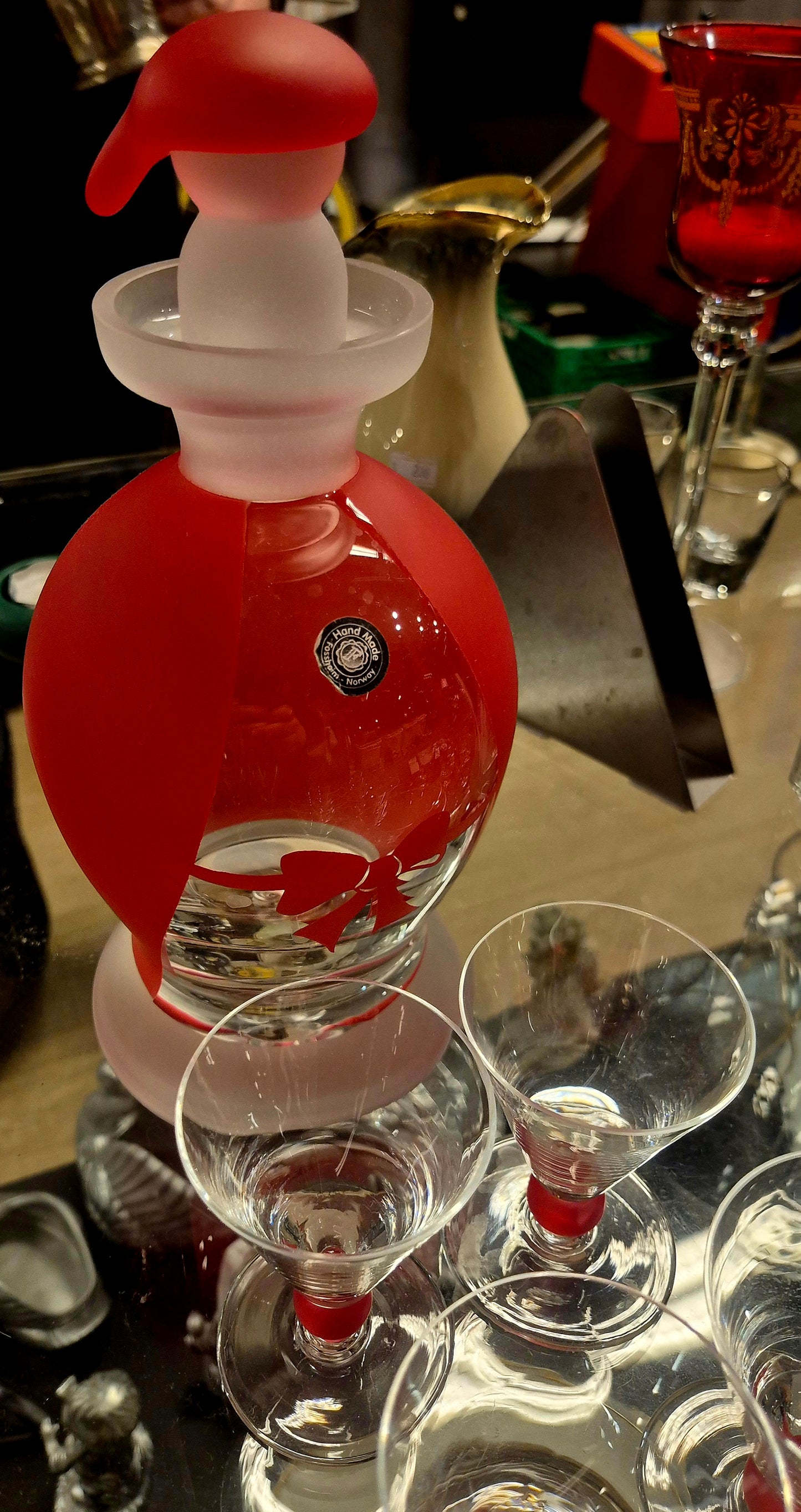 Fossheim nissekaraffel med 6 snapsglass