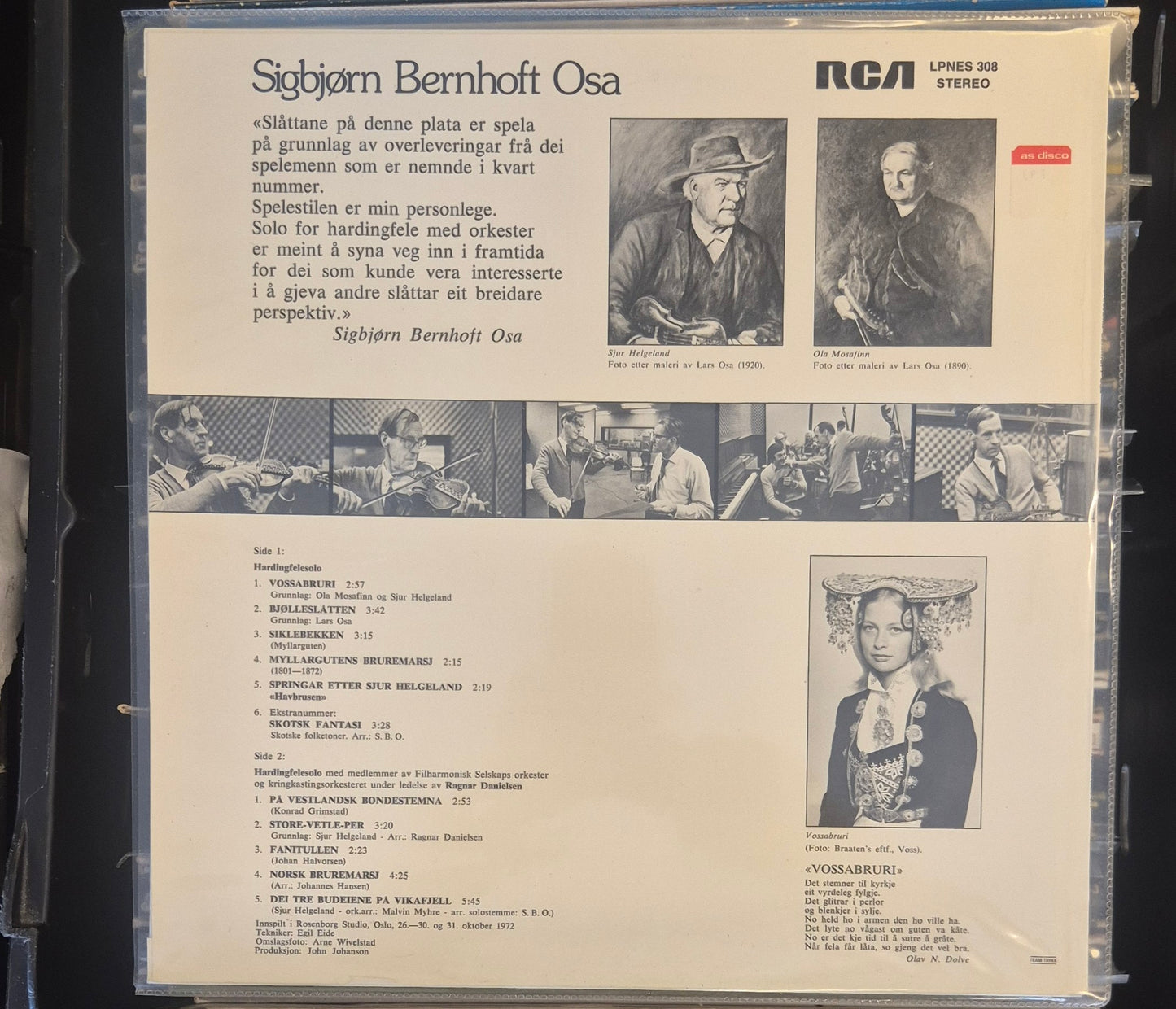 Sigbjørn Bernhoft Osa (RCA LPNES 308) LP