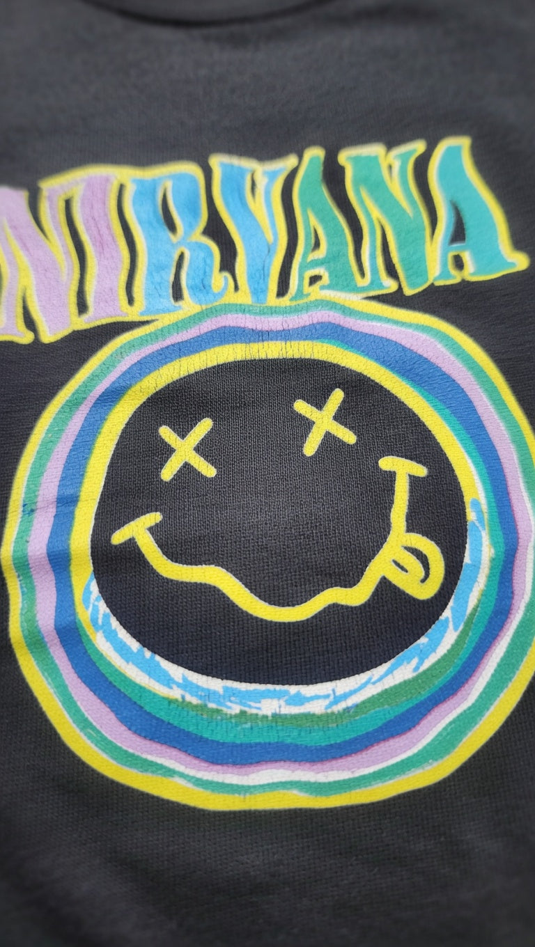 Nirvana Smiley T-skjorte (NY)