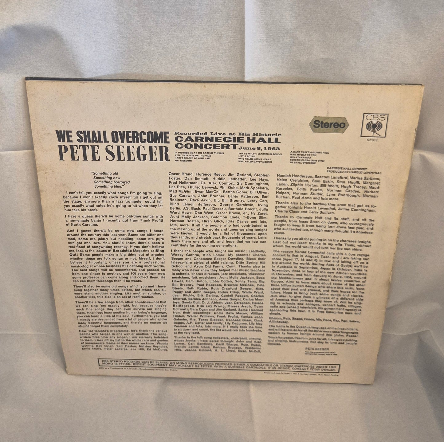 Pete Seeger - We Shall Overcome LP (VG+)