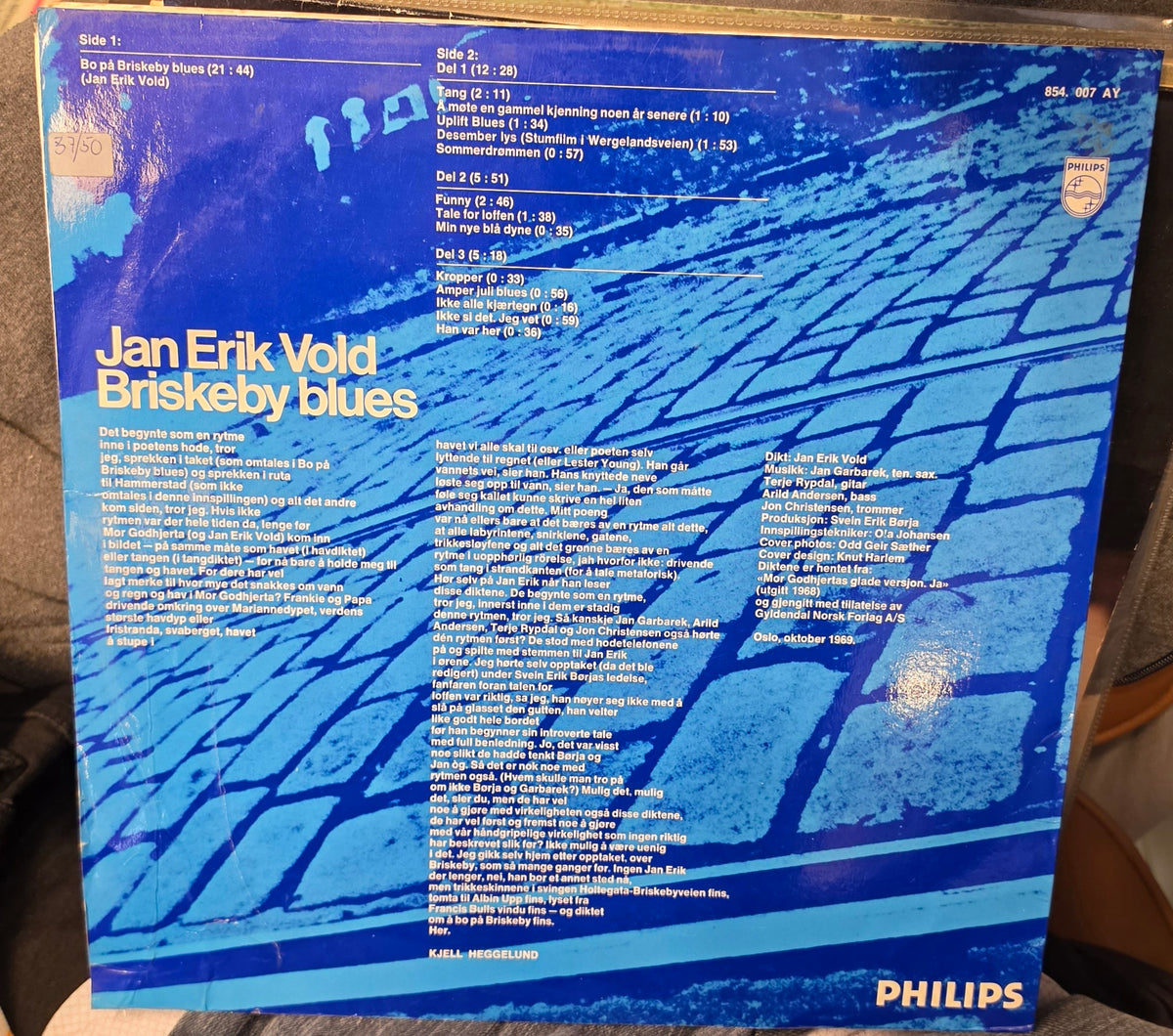 Jan Erik Vold – Briskeby blues LP 1969 Philips (M=VG+)