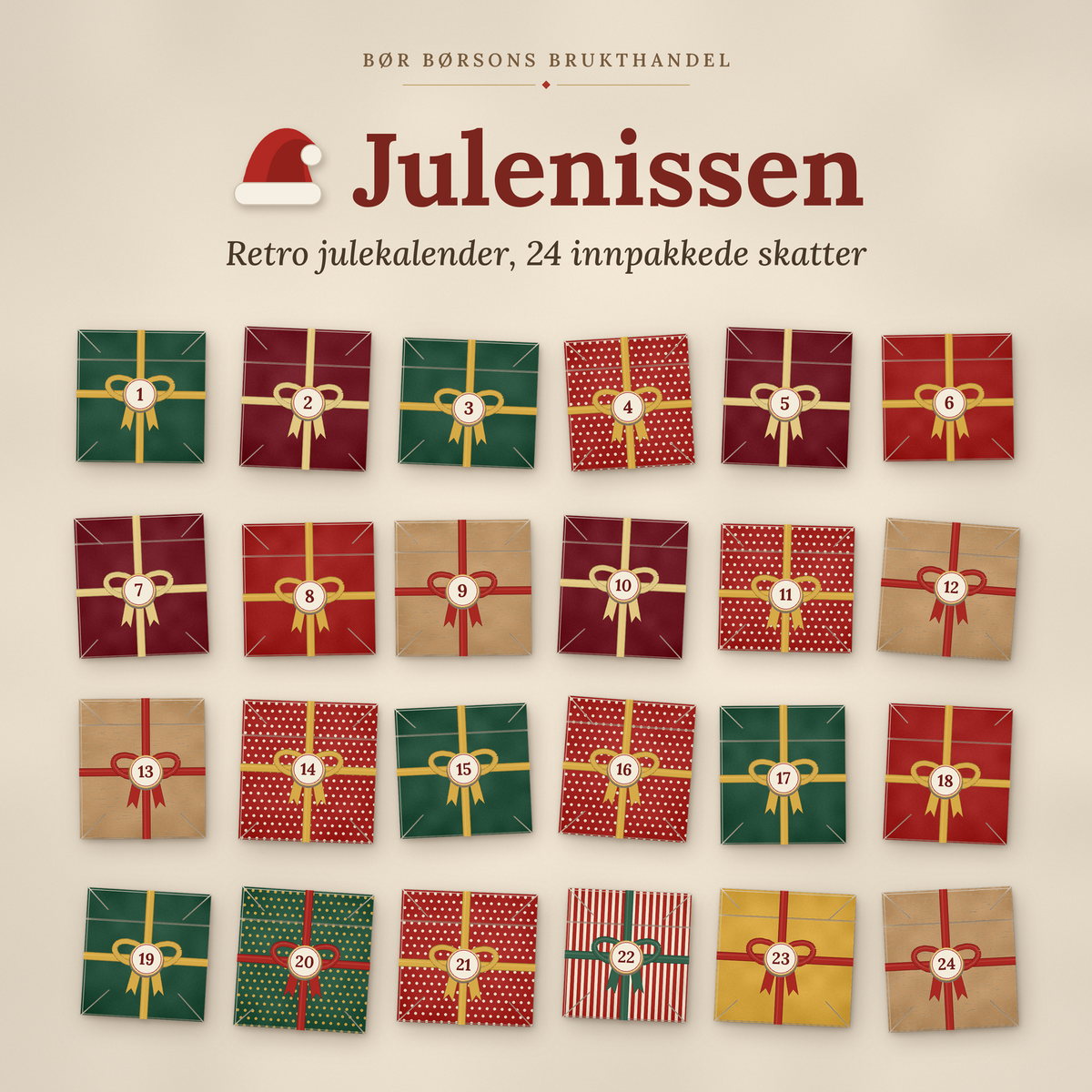 Retro julekalender: 24 innpakkede skatter