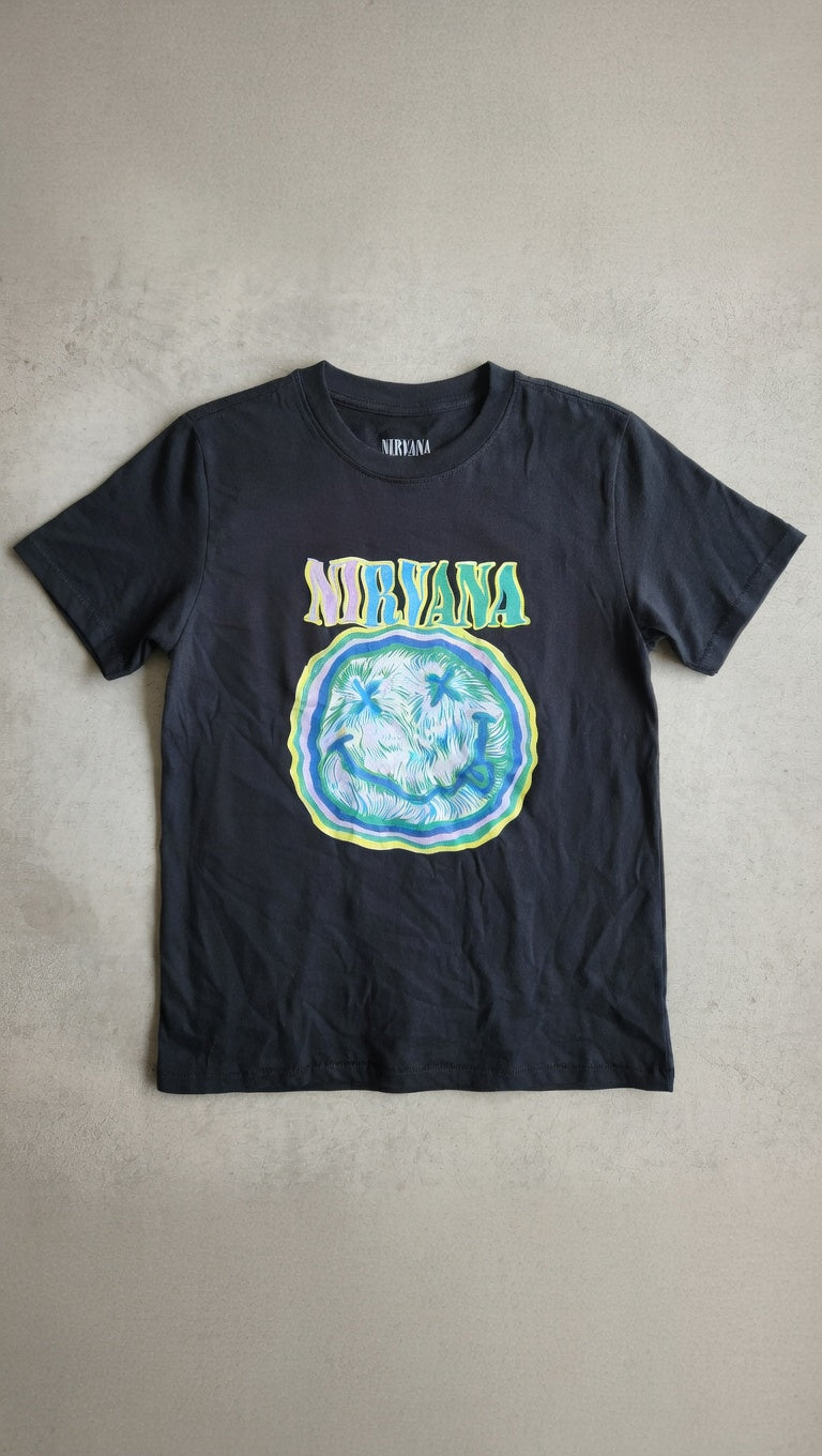 Nirvana Smiley T-skjorte (NY)