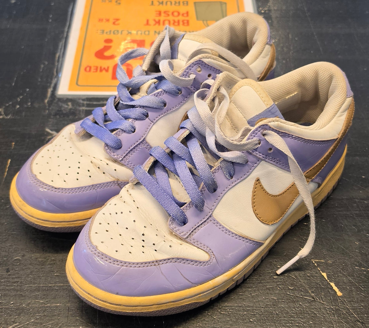 Nike Dunk Low Grape Cooler Vintage 05/06 – Hvit/Lilla – ca str. 40