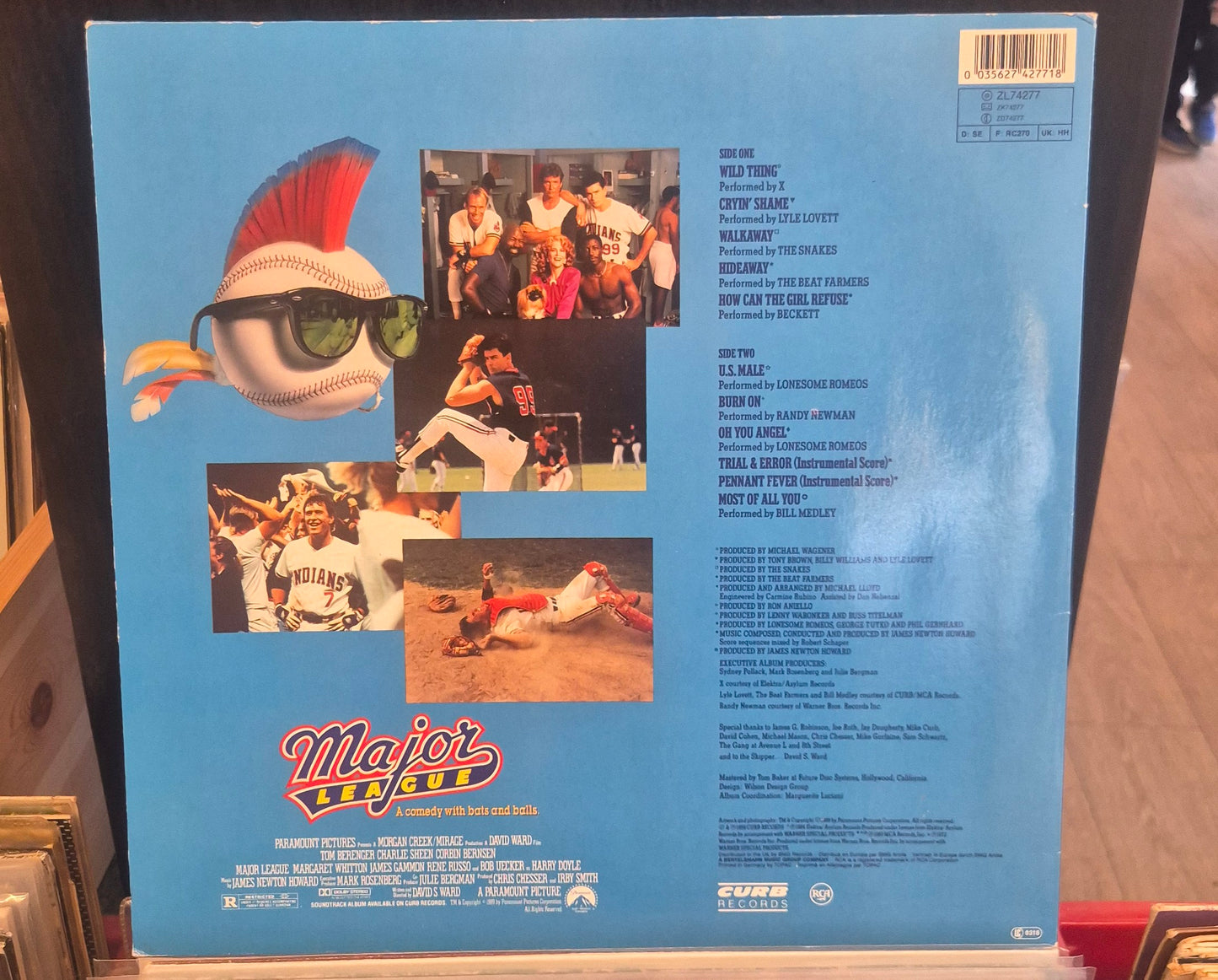 Major League - Music From The Original Motion Picture Soundtrack (LP, 1989)