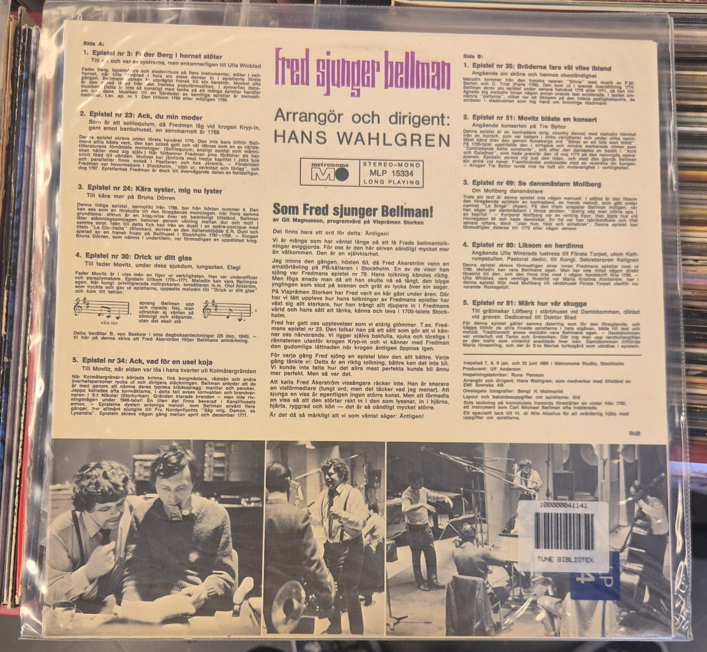 Fred Åkerström - Fred sjunger Bellman (LP, 1969)