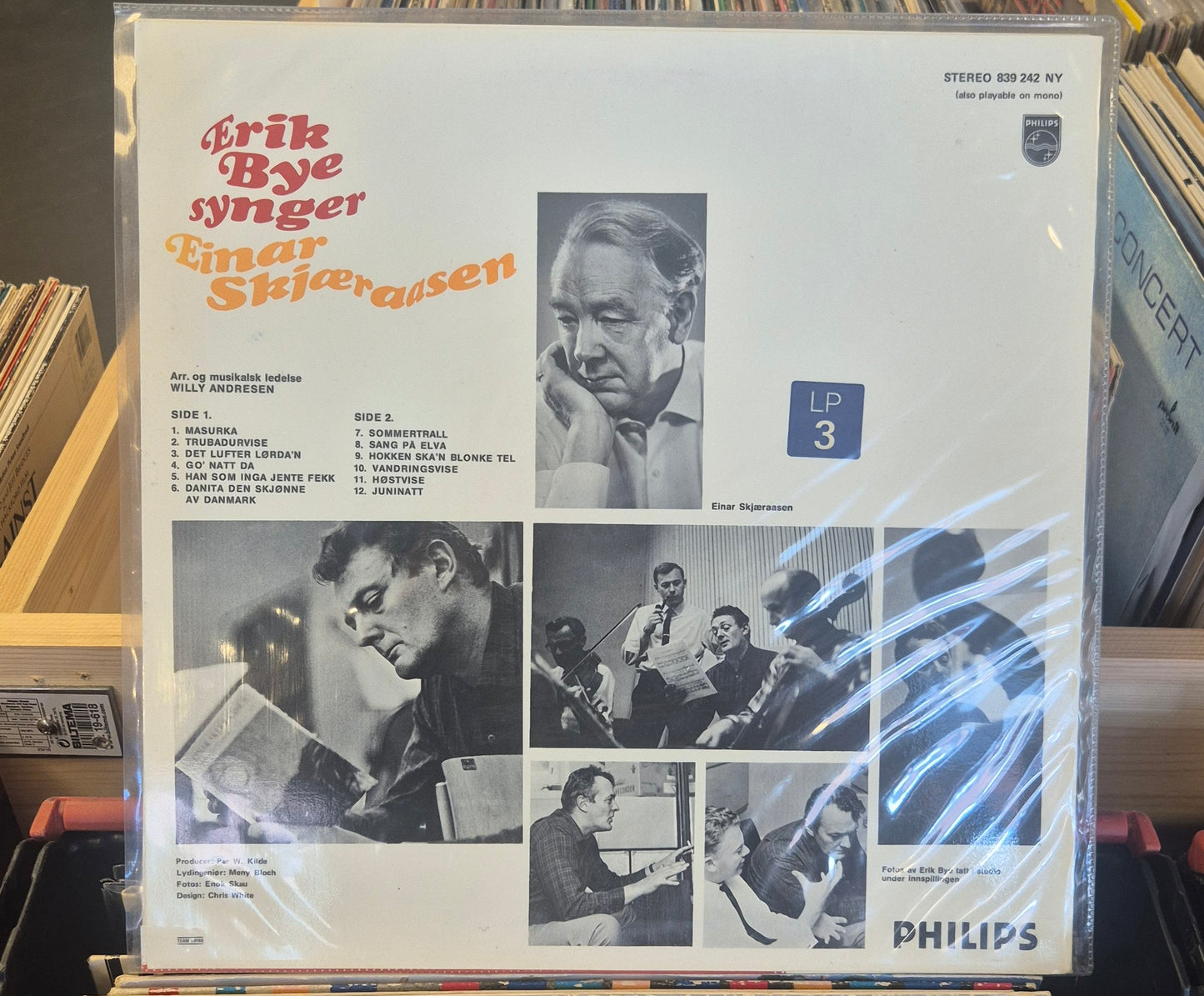 Erik Bye synger Einar Skjæraasen (Vinyl LP)