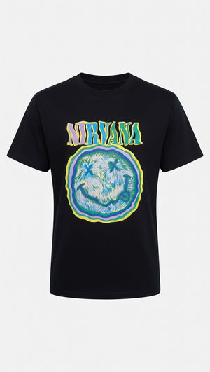 Nirvana Smiley T-skjorte (NY)
