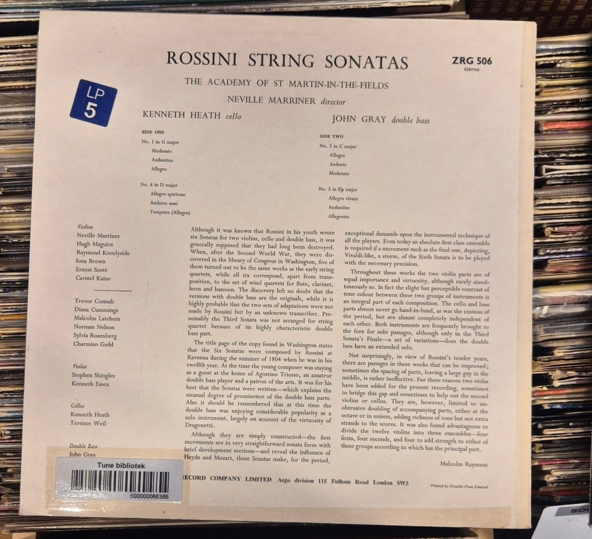 Rossini – String Sonatas (LP) (M=VG+) - BØR BØRSONS BRUKTHANDEL