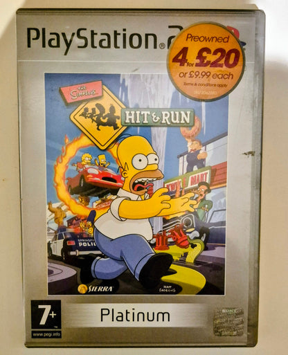 The Simpsons Hit & Run Platinum til PlayStation 2 – forside