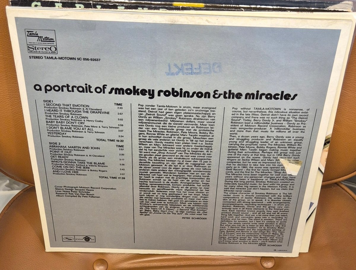 Smokey Robinson & The Miracles – Portrait Of Smokey Robinson & The Miracles (Vinyl LP) - BØR BØRSONS BRUKTHANDEL