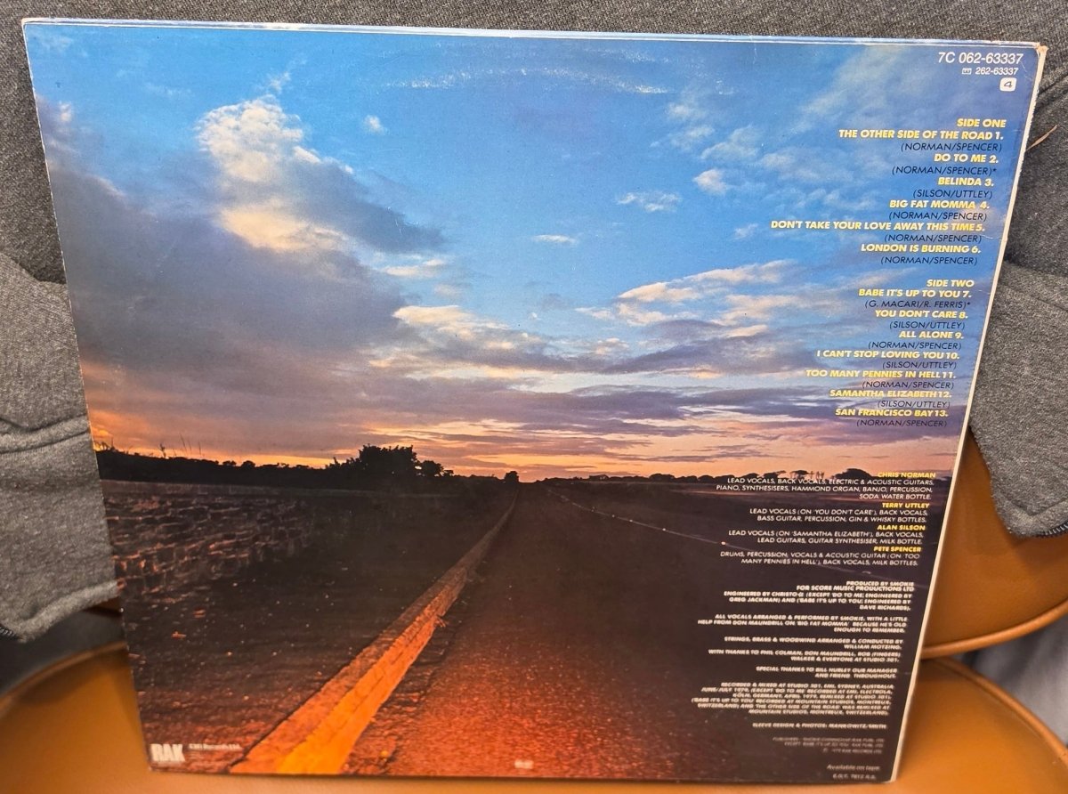 Smokie – The Other Side of the Road LP 1979 RAK - BØR BØRSONS BRUKTHANDEL