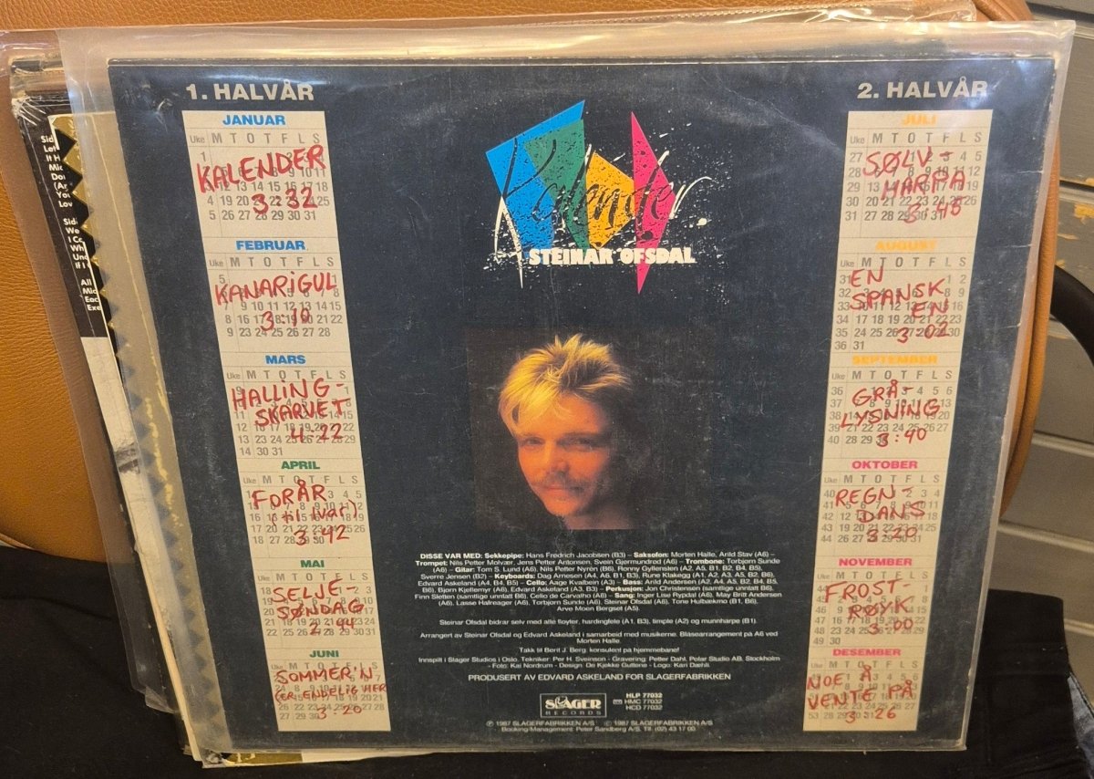 Steinar Ofsdal - Kalender (LP, 1987) - BØR BØRSONS BRUKTHANDEL