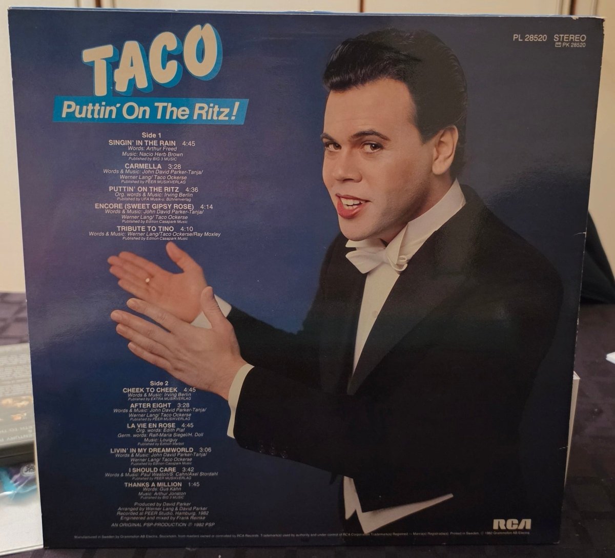 Taco – Puttin' On The Ritz! LP 1982 (M=VG+) - BØR BØRSONS BRUKTHANDEL