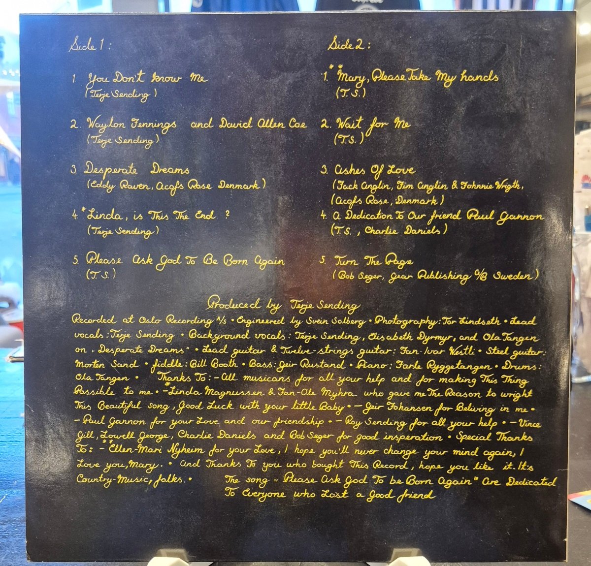 Terje Sending - Please Ask God To Be Born Again - BØR BØRSONS BRUKTHANDEL