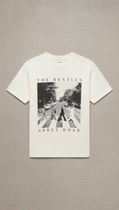 The Beatles Abbey Road T-skjorte (Hvit/Off-white) - BØR BØRSONS BRUKTHANDEL