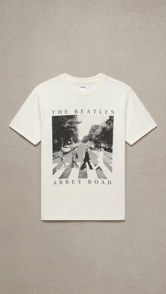 The Beatles Abbey Road T-skjorte (Hvit/Off-white) - BØR BØRSONS BRUKTHANDEL