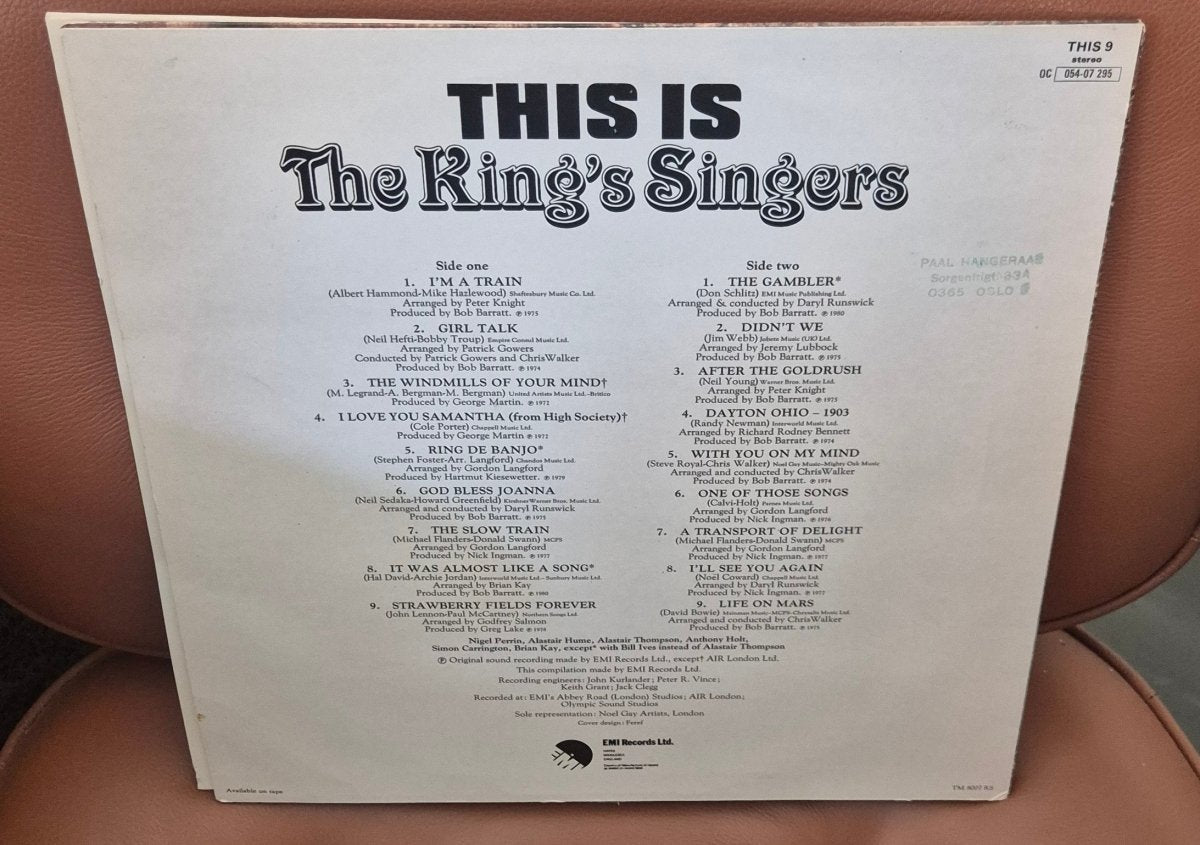 The King's Singers - This Is The King's Singers (LP) - BØR BØRSONS BRUKTHANDEL