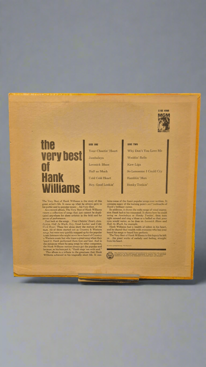 The Very Best Of Hank Williams - BØR BØRSONS BRUKTHANDEL