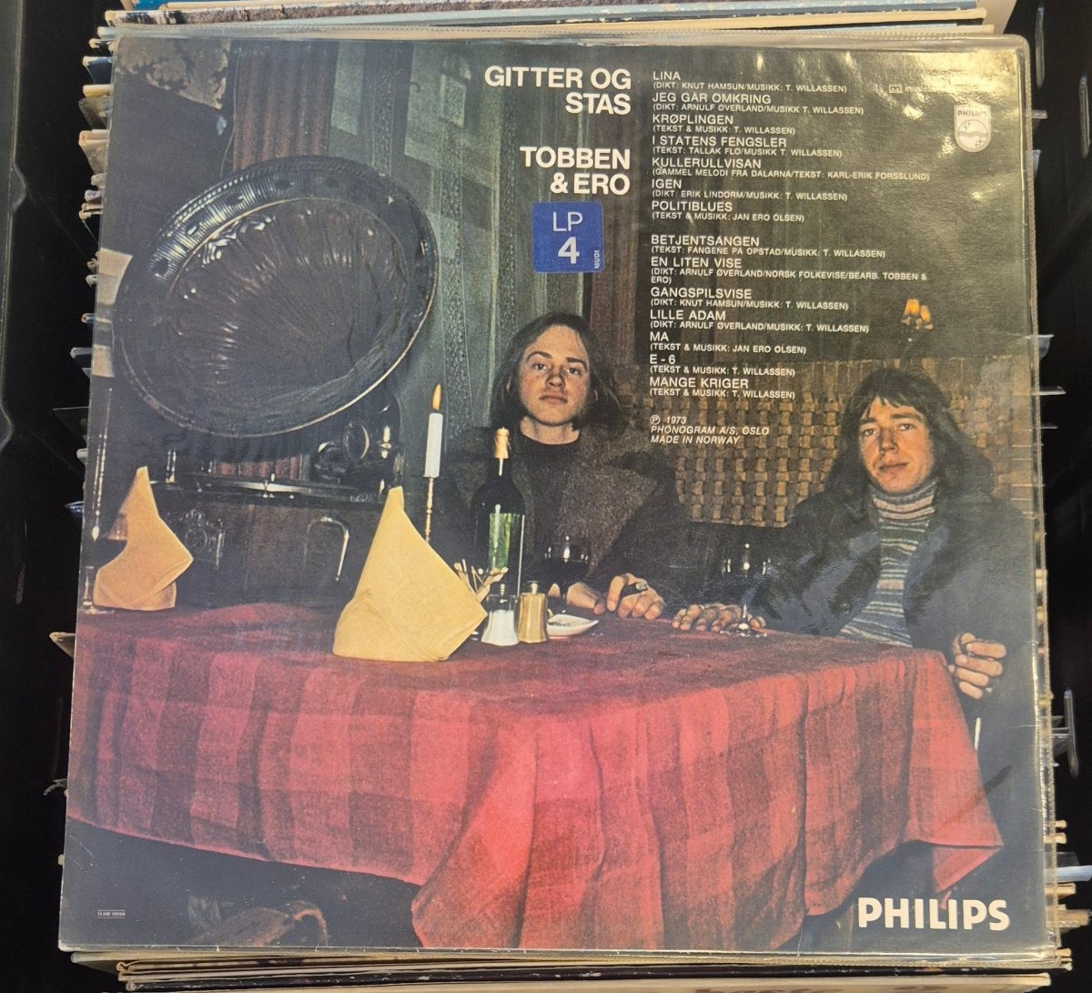 Tobben & Ero - Gitter Og Stas (LP, 1973) - BØR BØRSONS BRUKTHANDEL
