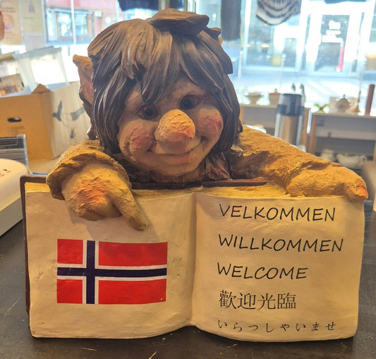 Trollfigur velkommen 30cm høy - BØR BØRSONS BRUKTHANDEL