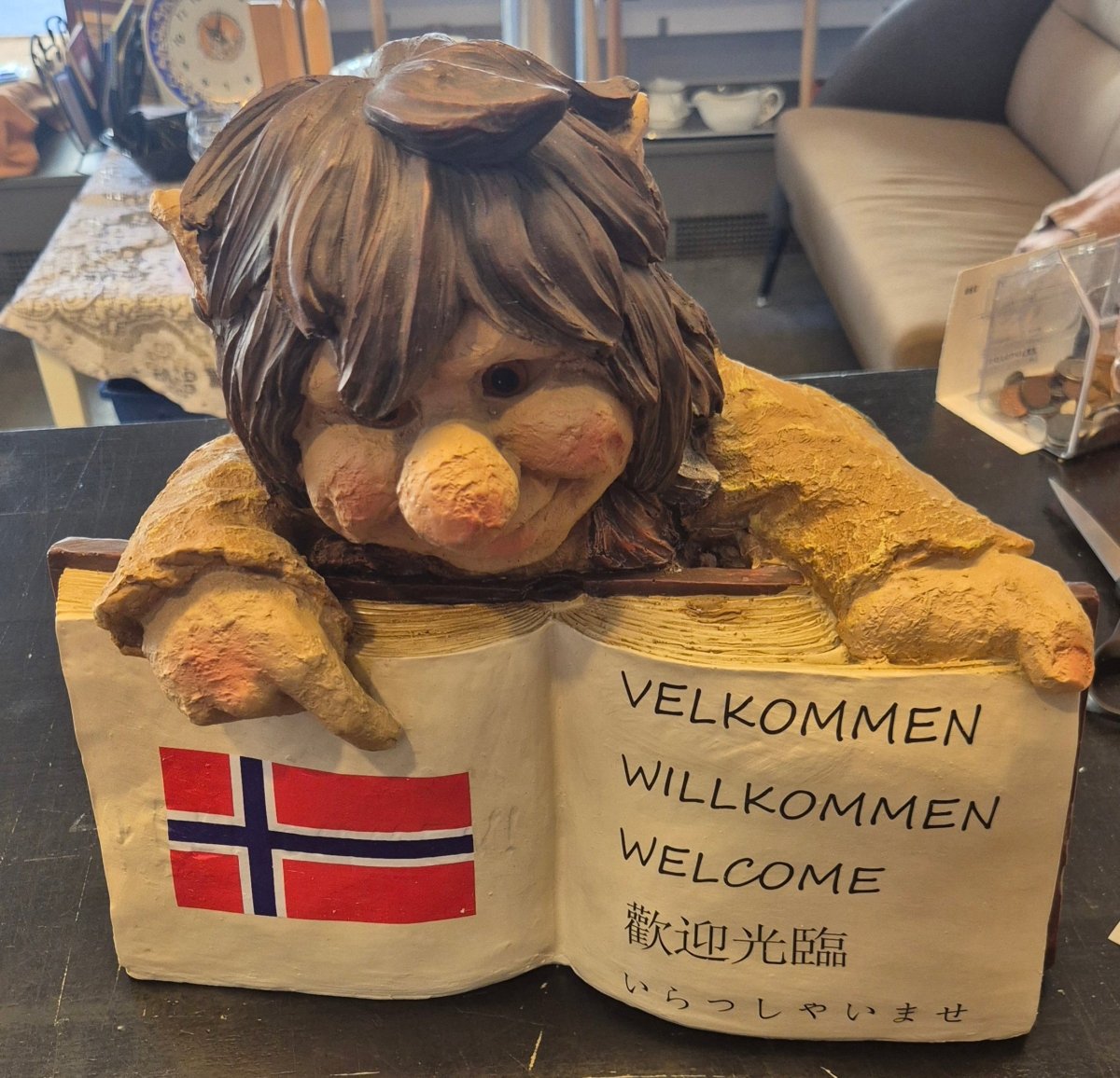 Trollfigur velkommen 30cm høy - BØR BØRSONS BRUKTHANDEL