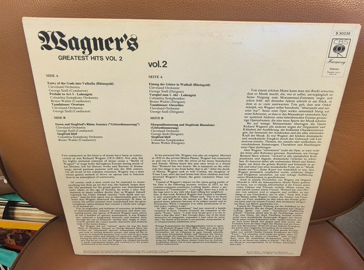 Wagner's Greatest Hits Vol 2 (Vinyl) - BØR BØRSONS BRUKTHANDEL