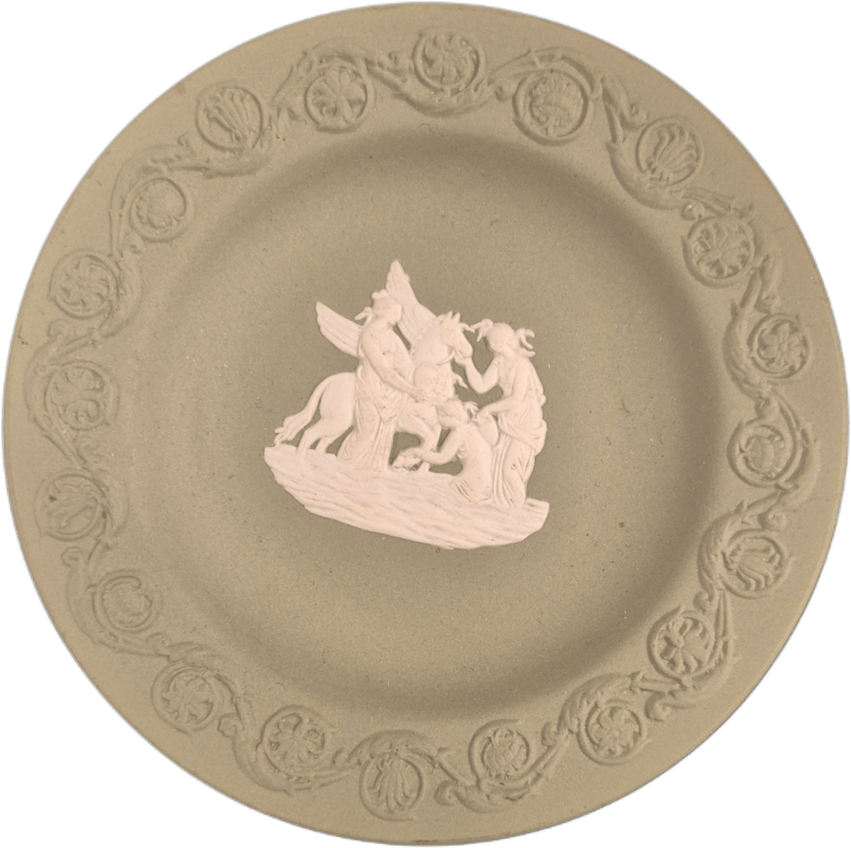 Wedgwood Jasperware Pin Dish (Salviegrønn) - BØR BØRSONS BRUKTHANDEL